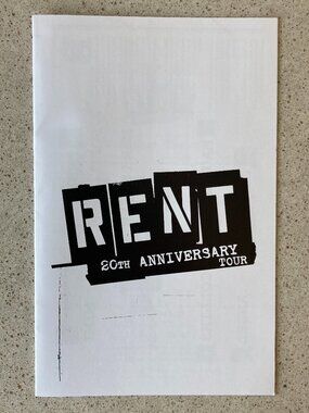 20TH ANNIVERSARY TOUR Rent Playbill LOGAN FARINE SAMMY FERBER JASMINE EASLER